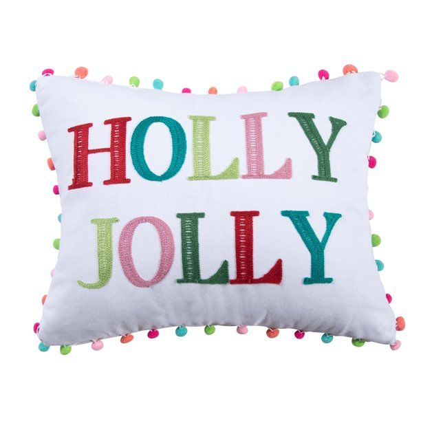 Merry & Bright by Levtex Home - Holly Jolly - Quilted Decorative Pillow (14X18in.) - Holly Jolly ... | Walmart (US)