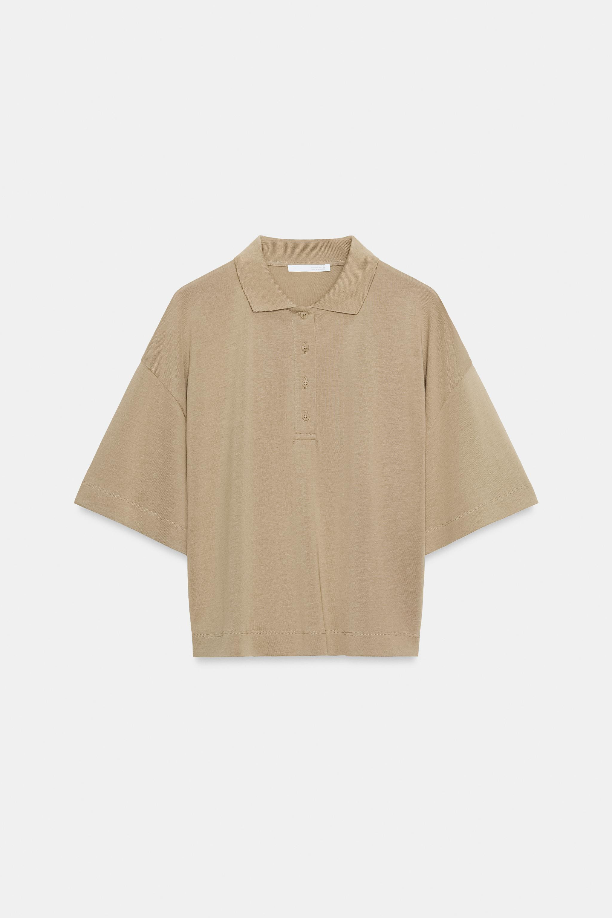 FLOWING SHORT SLEEVE POLO SHIRT | Zara UK