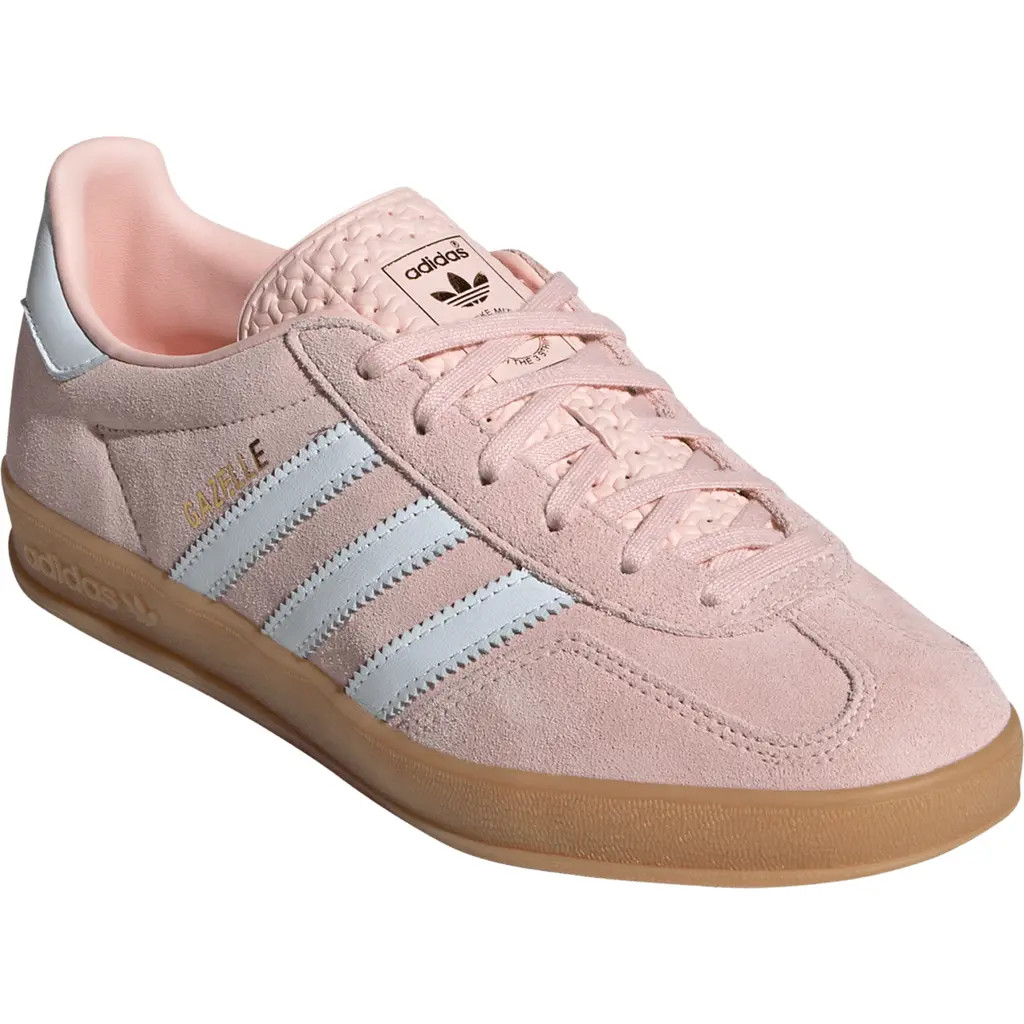 adidas Gazelle Indoor Sneaker in Sandy Pink/White/Gum at Nordstrom, Size 11 | Nordstrom