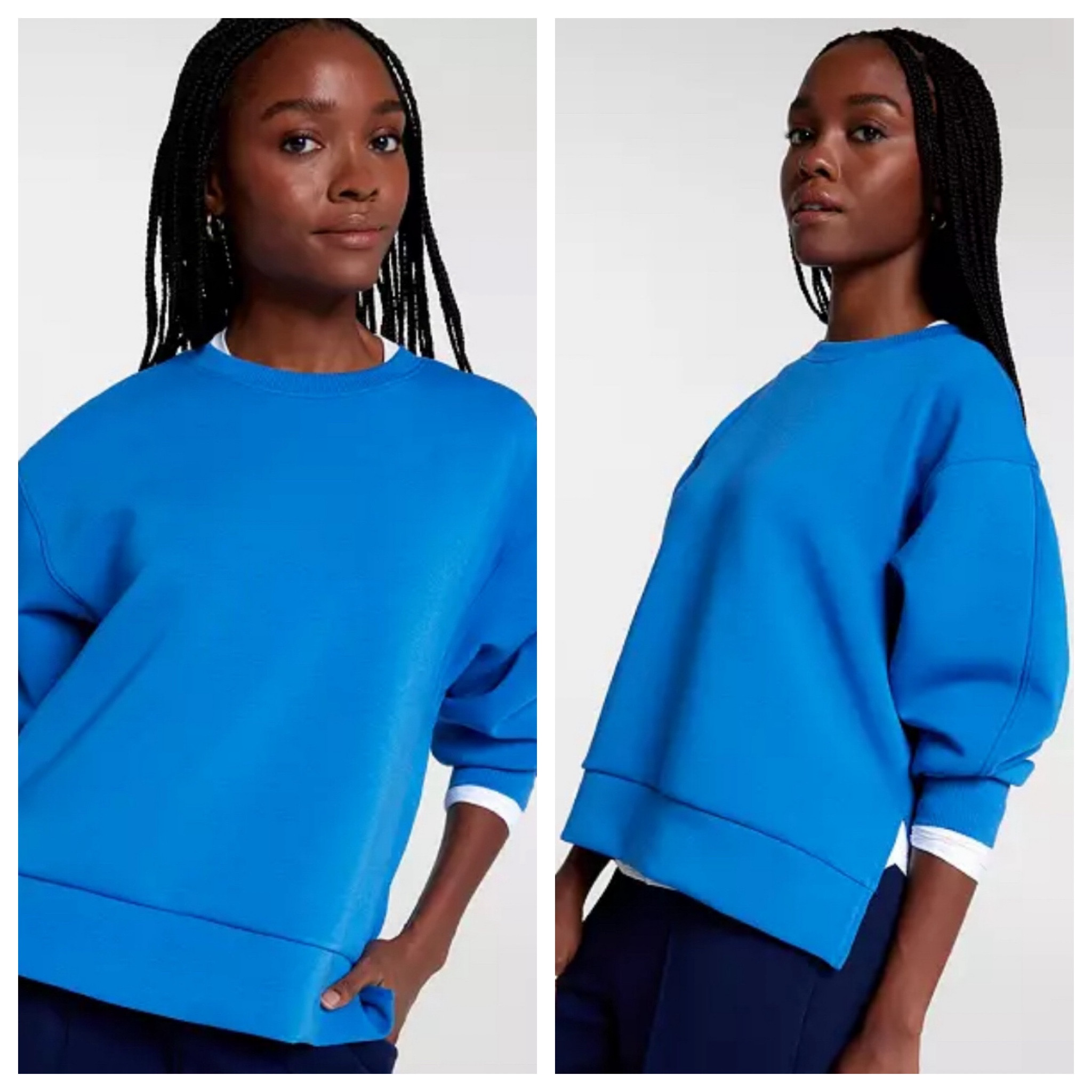 The prettiest bright blue for springs! Runs large and very roomy, I ordered a medium and like the oversized fit of it! 

#LTKActive #LTKU #LTKMidsize