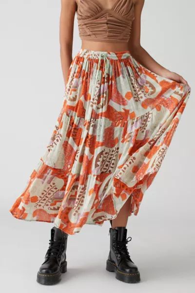 Urban Renewal Vintage Bleached Gauze Maxi Skirt | Urban Outfitters (US and RoW)