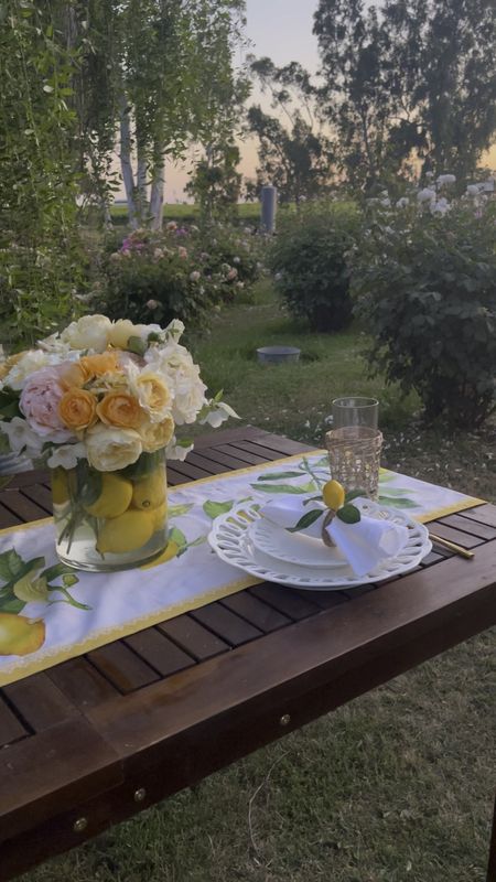 Outdoor summer tablescape. Positano inspired tablescape. Outdoor summer table decor. Lemon table decor. Lemon tablescape. Amalfi coast tablescape. Amazon home. Amazon finds. Pottery Barn home. Pottery Barn finds. Entertaining essentials. Walmart home. Walmart finds. Williams Sonoma finds. Williams Sonoma home. 💛🤍🍋😍

#LTKhome #LTKFind #LTKunder100