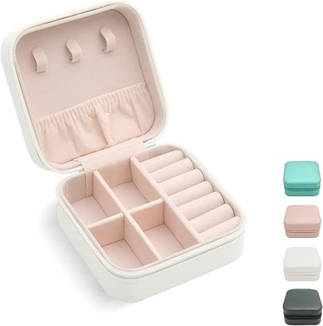 Mini Jewelry Travel Case,Small Travel Jewelry Organizer, Portable Jewelry Box Travel Mini Storage... | Amazon (US)