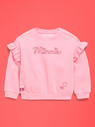 Old Navy x Disney Minnie Mouse Embroidered Ruffle-Sleeve Sweatshirt for Toddler Girls | Old Navy (US)