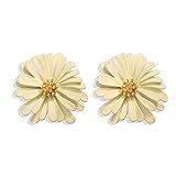 Sunflower Earrings Bohemian White Pink Metal Daisy Flower Stud Earrings For Women Girls Trendy Cute  | Amazon (US)