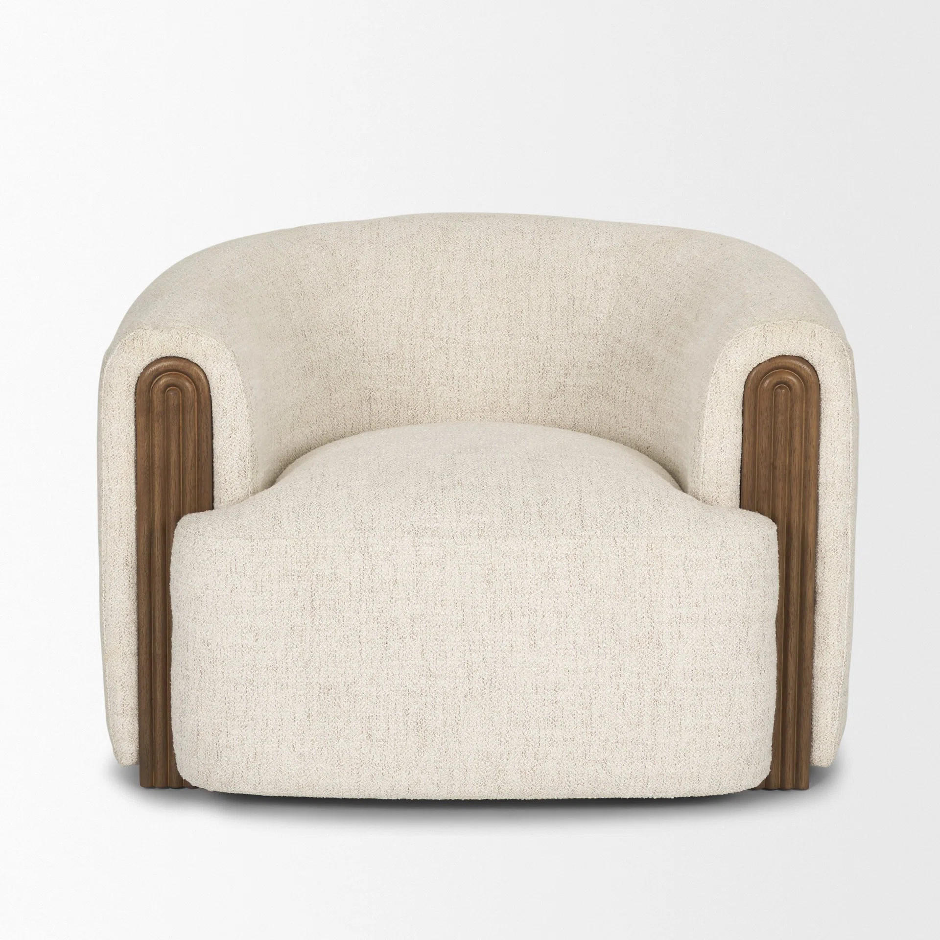Kornelia Textured Fabric Barrel Accent Chair | Wayfair North America