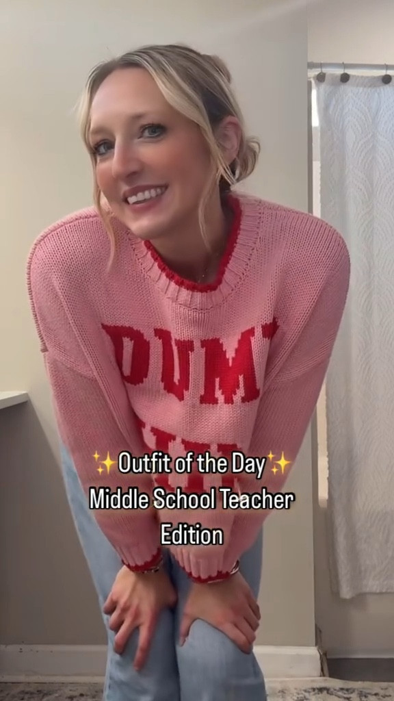 Because what’s a middle schooler doing with a boyfriend? Y’all can’t drive and you dang sure ain’t got money.. neither one of you can spell or read so let’s focus on the important things for now. I say this with all the love in my heart ❤️  

Pants are Flying Monkey from jandgco.com

Sweater found at Marshall’s! 


#dumphim #OOTD #teacherfit #teacherlife #lifeofamiddleschoolteacher #middleschoolteacher #middleschoolteacheroutfit

#LTKSeasonal #LTKFindsUnder100 #LTKBeauty
