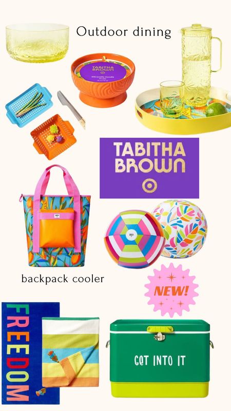 ✨𝙉𝙀𝙒✨ At Target! Fun summer collection now available online! Tabitha Brown at Target, Symummer, summer finds, outdoor, picnic, outdoor games, outdoor dining, tumblers, tote, beach towels, games, Bluetooth streamer cooler 

#LTKstyletip #LTKhome #LTKkids