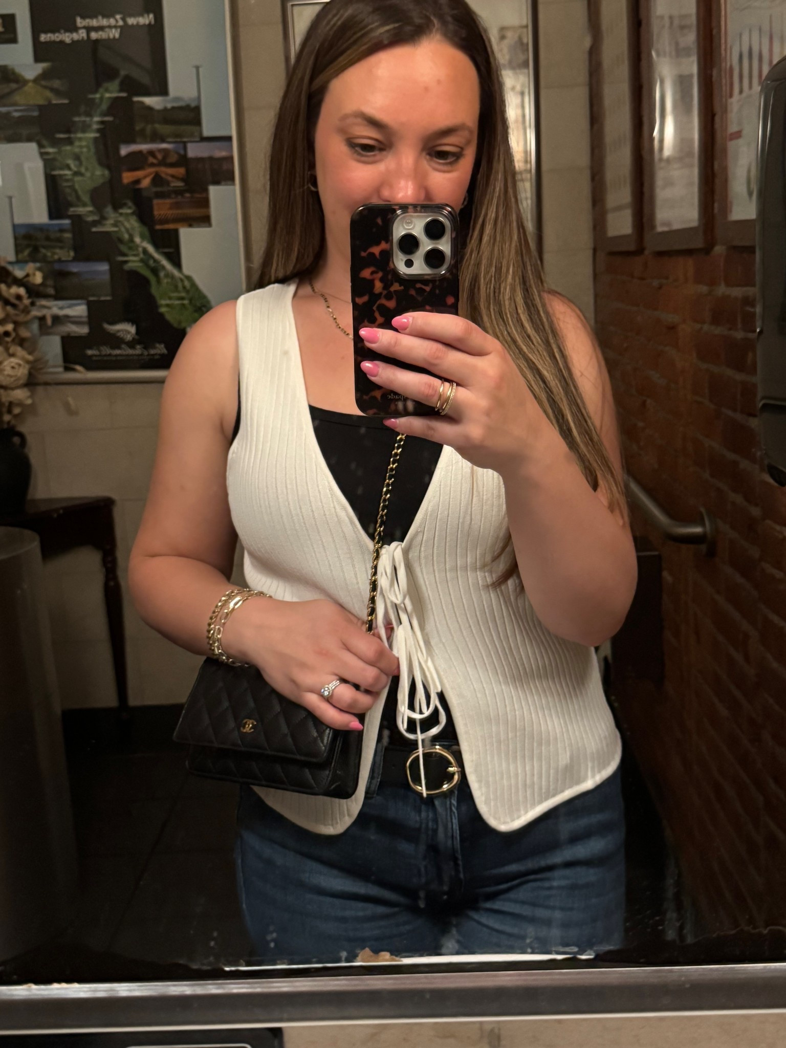 Date day date night outfit Fall outfit summer to fall white top white vest clean neutral outfits black and gold belt

Wearing a medium in both the vest and black tank 😘 

#LTKMidsize #LTKStyleTip #LTKItBag
