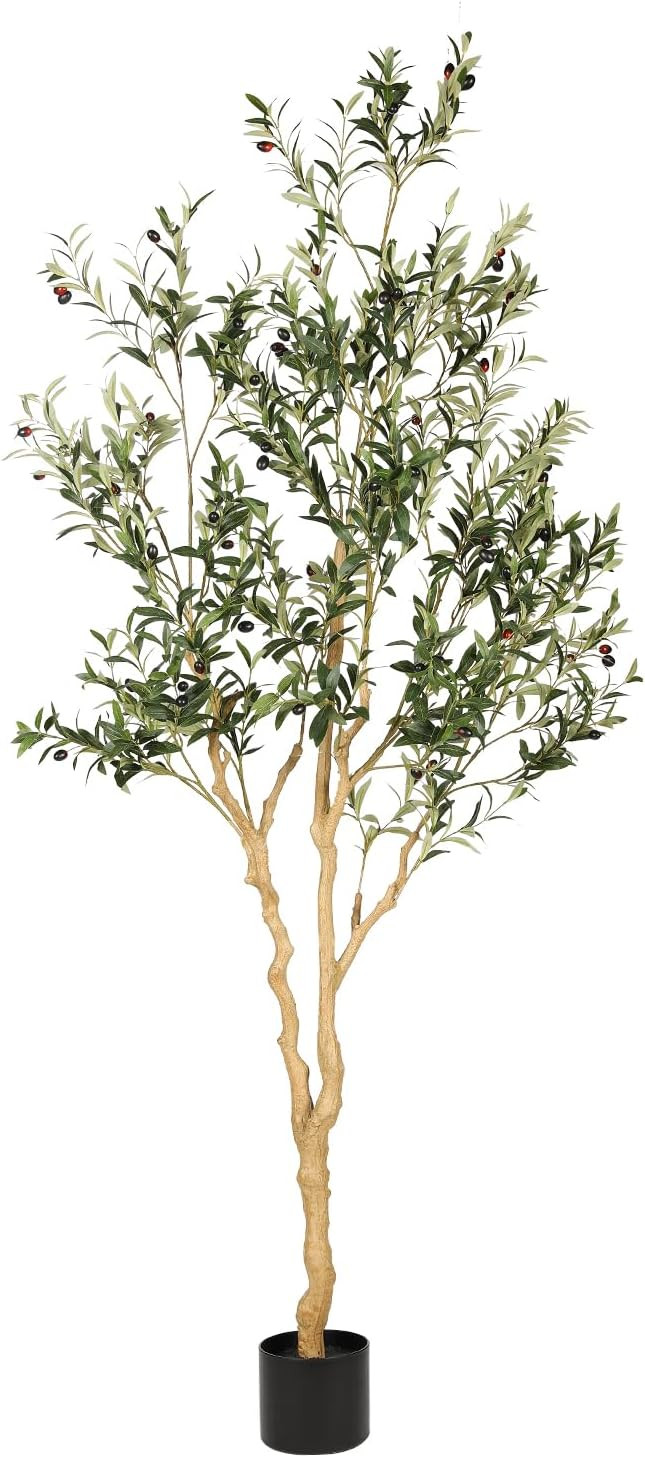 Faux Olive Tree 7ft - Realistic Tall Olive Trees Artificial Indoor | Amazon (US)