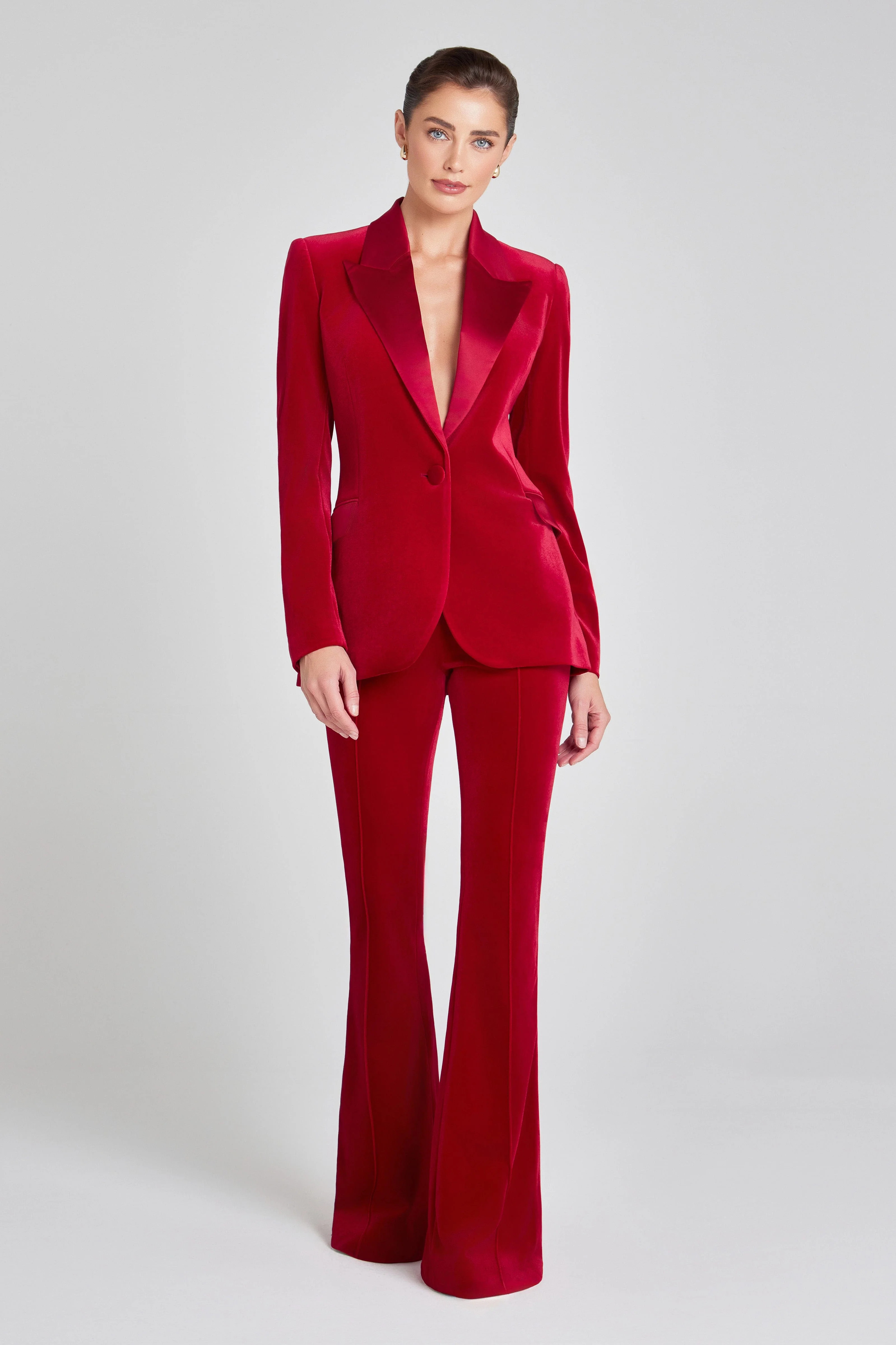 Beatrice Red Trousers | Nadine Merabi