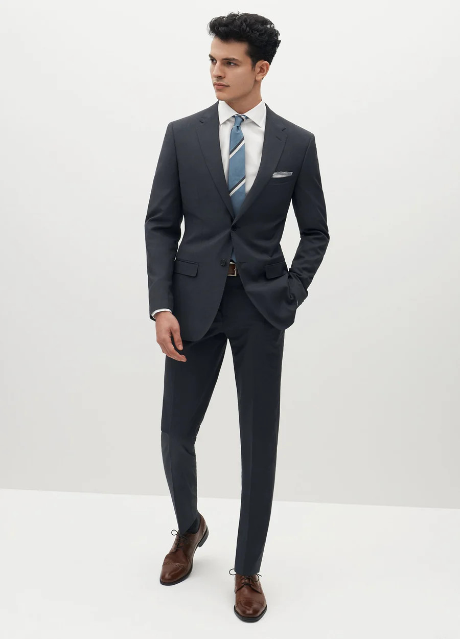 Men's Charcoal Gray Suit | SuitShop