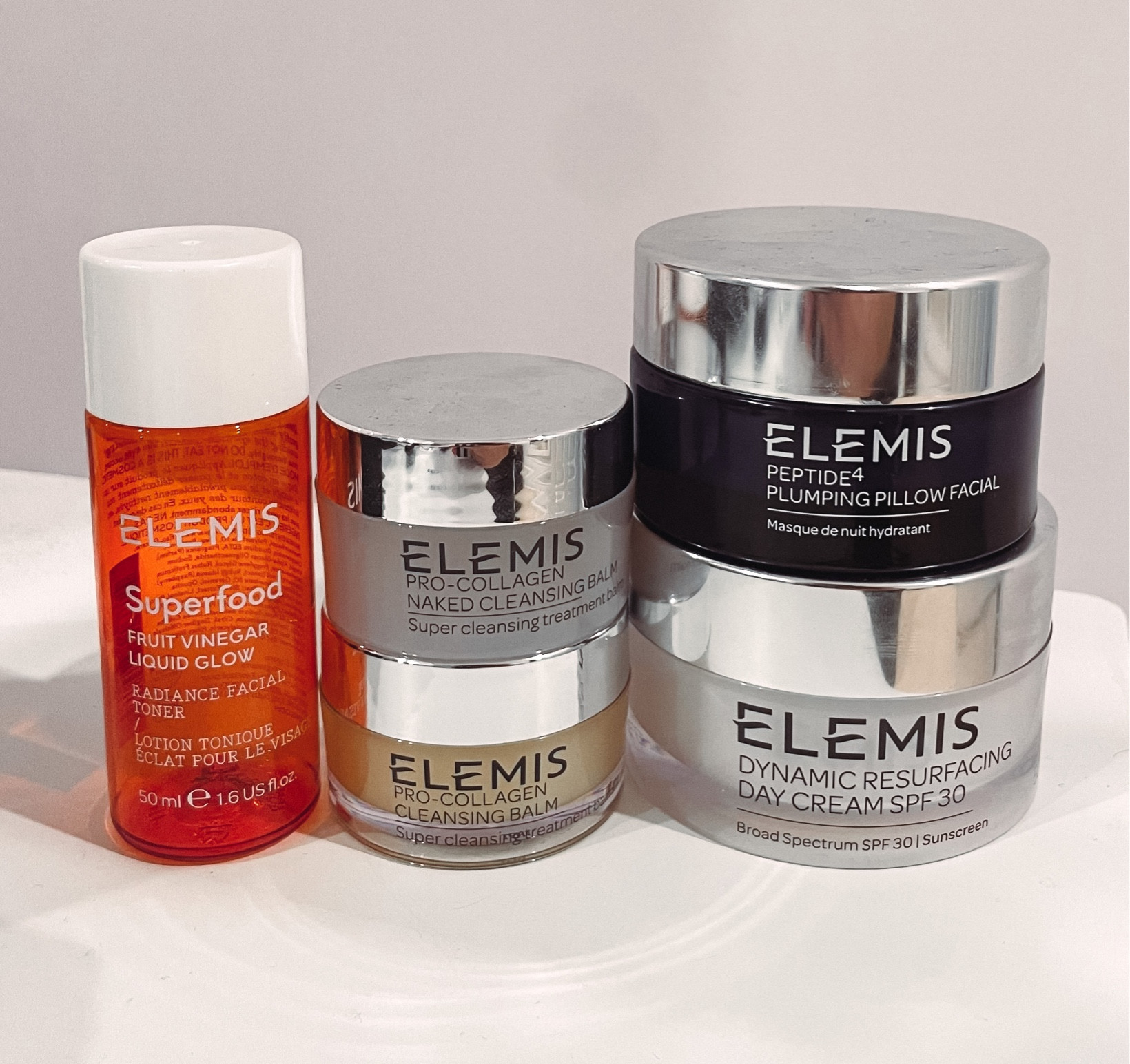 Some of my favorite Elemis skincare products on sale for LTK day. Daytime and nighttime anti aging lotion, superfood toner, and daily cleansing balms. 

#LTKunder100 #LTKSale #LTKbeauty
