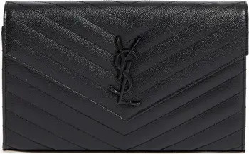 Monogram Quilted Leather Wallet on a Chain | Nordstrom