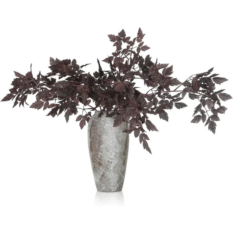 TETOU 3 Pcs 32" Artificial Cimicifuga Plant Leaf Stems,Fall Faux Plum Cimicifuga Ramosa Leaf Bran... | Walmart (US)