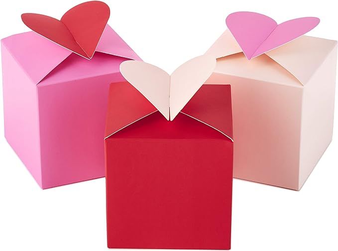Hallmark Paper Wonder 3" Small Valentines Gift Boxes (Pack of 3; Hearts in Pink, Purple and Red) ... | Amazon (US)