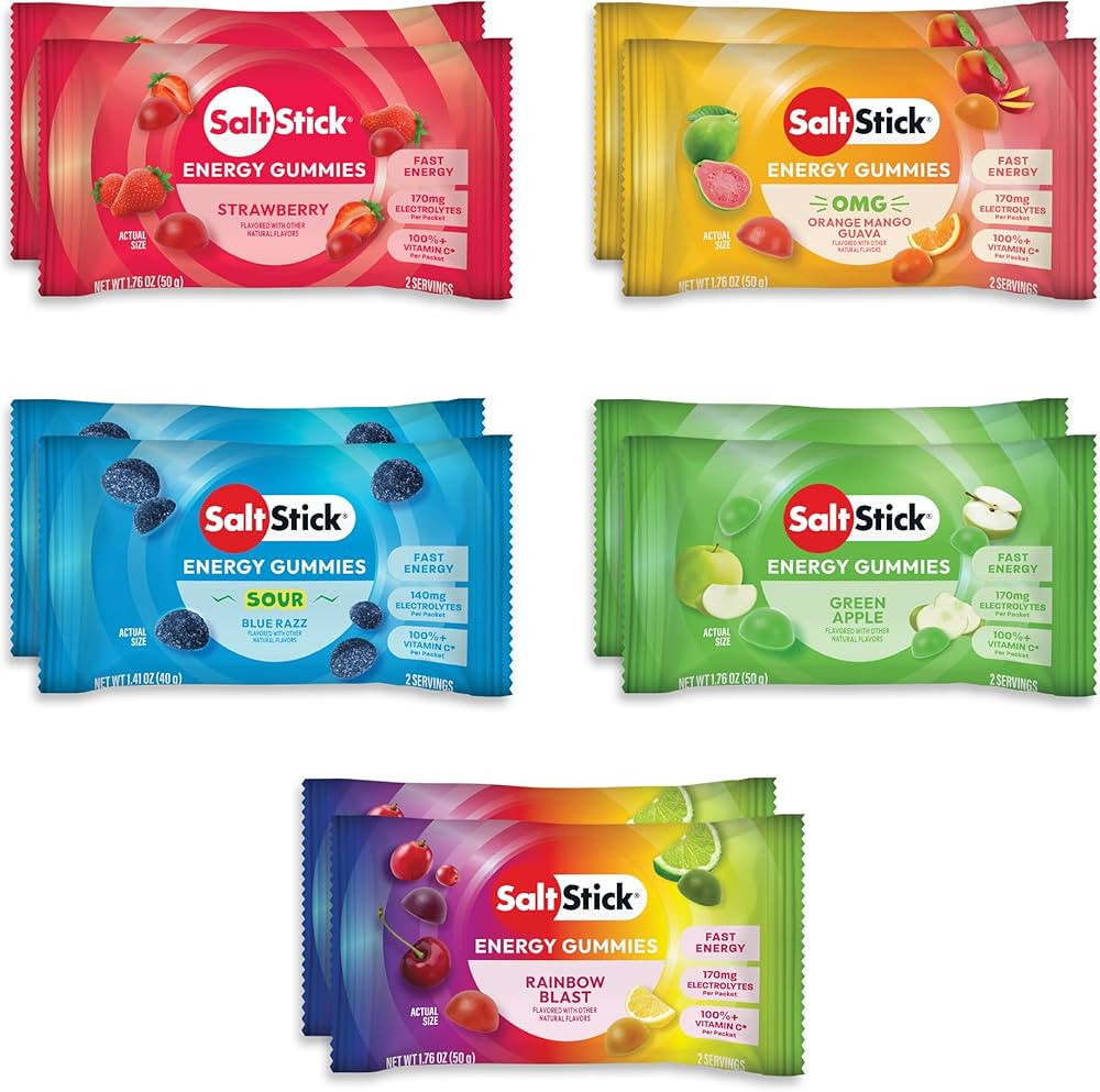SaltStick Energy Gummies with Electrolytes, Variety Pack, Easy to Chew Electrolyte Gummy, Energy ... | Amazon (US)