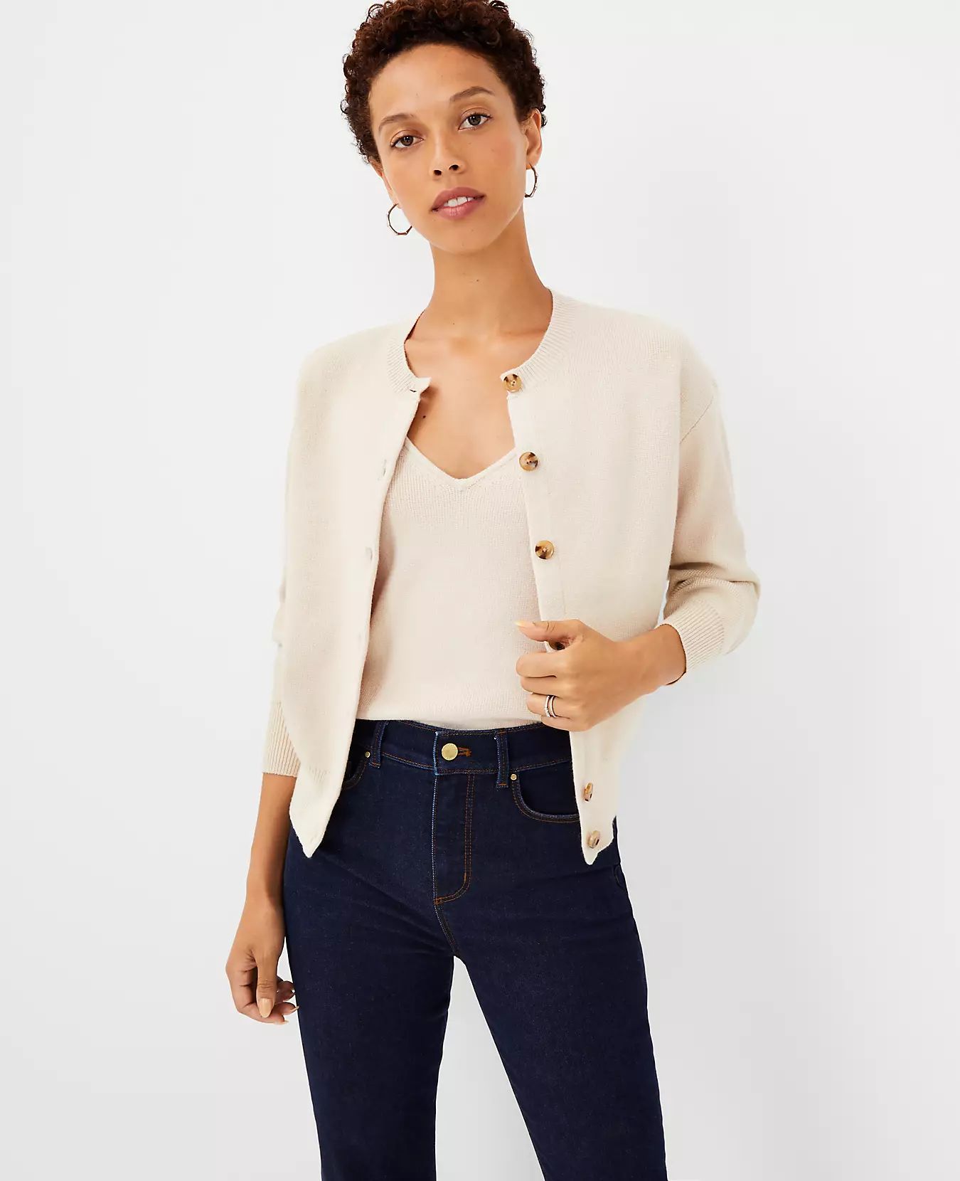 Drop Shoulder Cardigan | Ann Taylor (US)