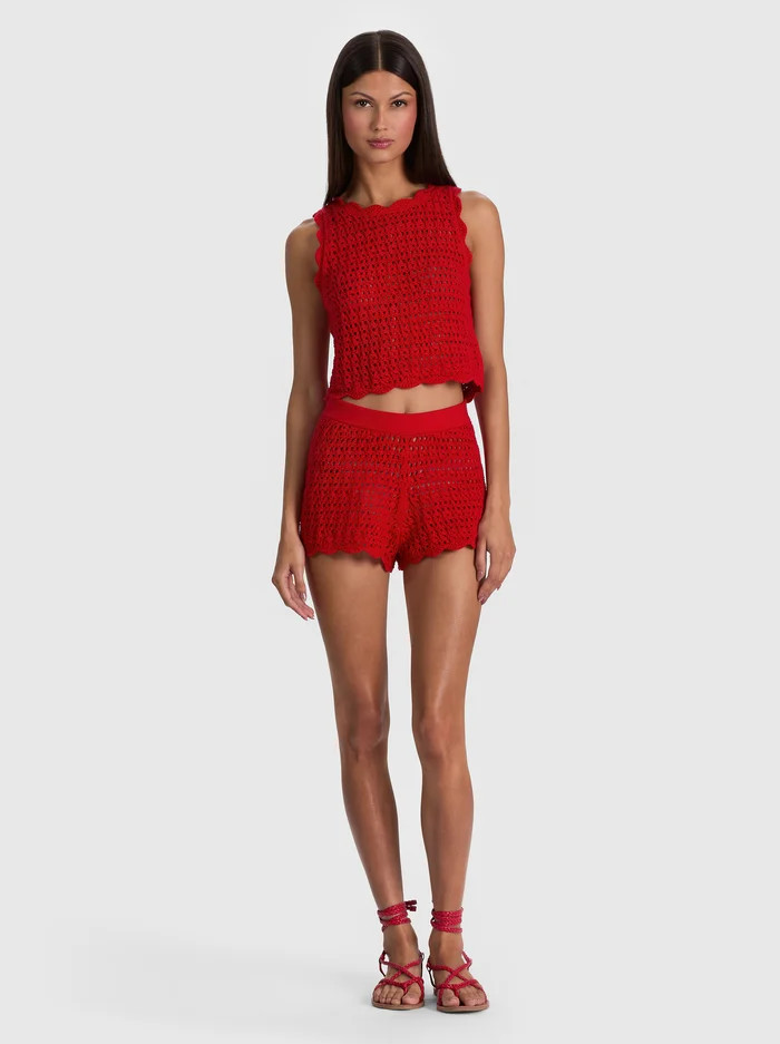 AMITY CROCHET TANK | Alice + Olivia