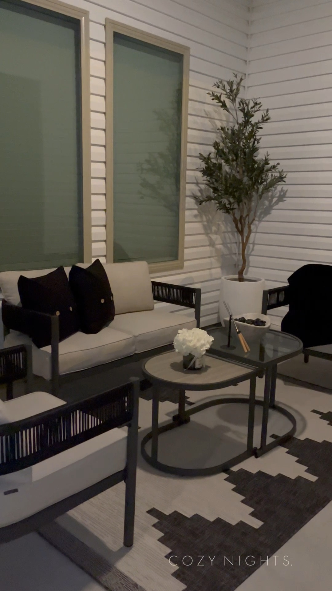 Cozy Patio Styling..🤍🏡

#LTKHome #LTKStyleTip