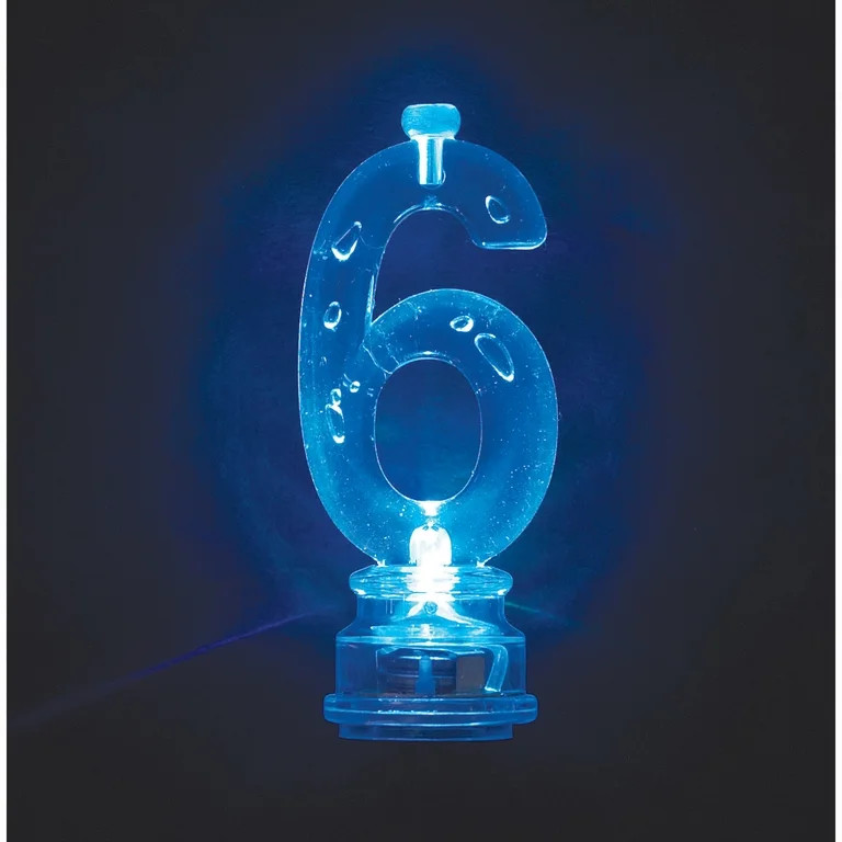 Multicolor Number 6 Flashing Birthday Candle Holder and Candles Set, 5 Pieces, by Way To Celebrat... | Walmart (US)