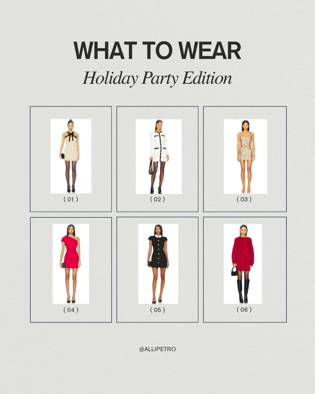 What to Wear: Holiday Party Edition 🎄💫🍾

Looking for the perfect outfit for a holiday party this year? This guide is for you! Find festive dresses & sweater sets linked below from Revolve 🫶🏻

#LTKSeasonal #LTKGiftGuide #LTKHoliday