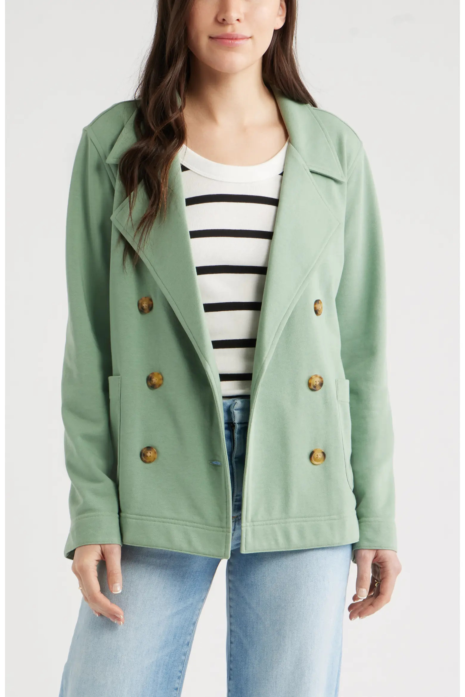 Double Breasted Knit Blazer (Women) | Nordstrom | Nordstrom