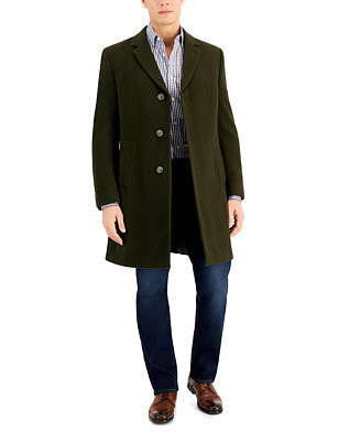 Nautica Men's Barge Classic Fit Wool/Cashmere Blend Solid Overcoat - Macy's | Macy's