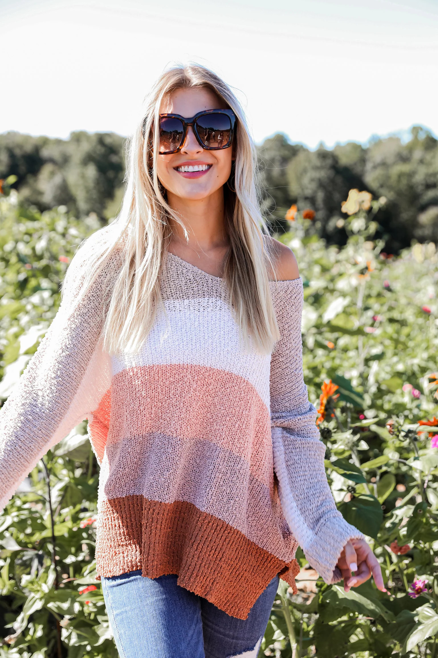 Casually Comfy Oversized Striped Sweater | Dress Up