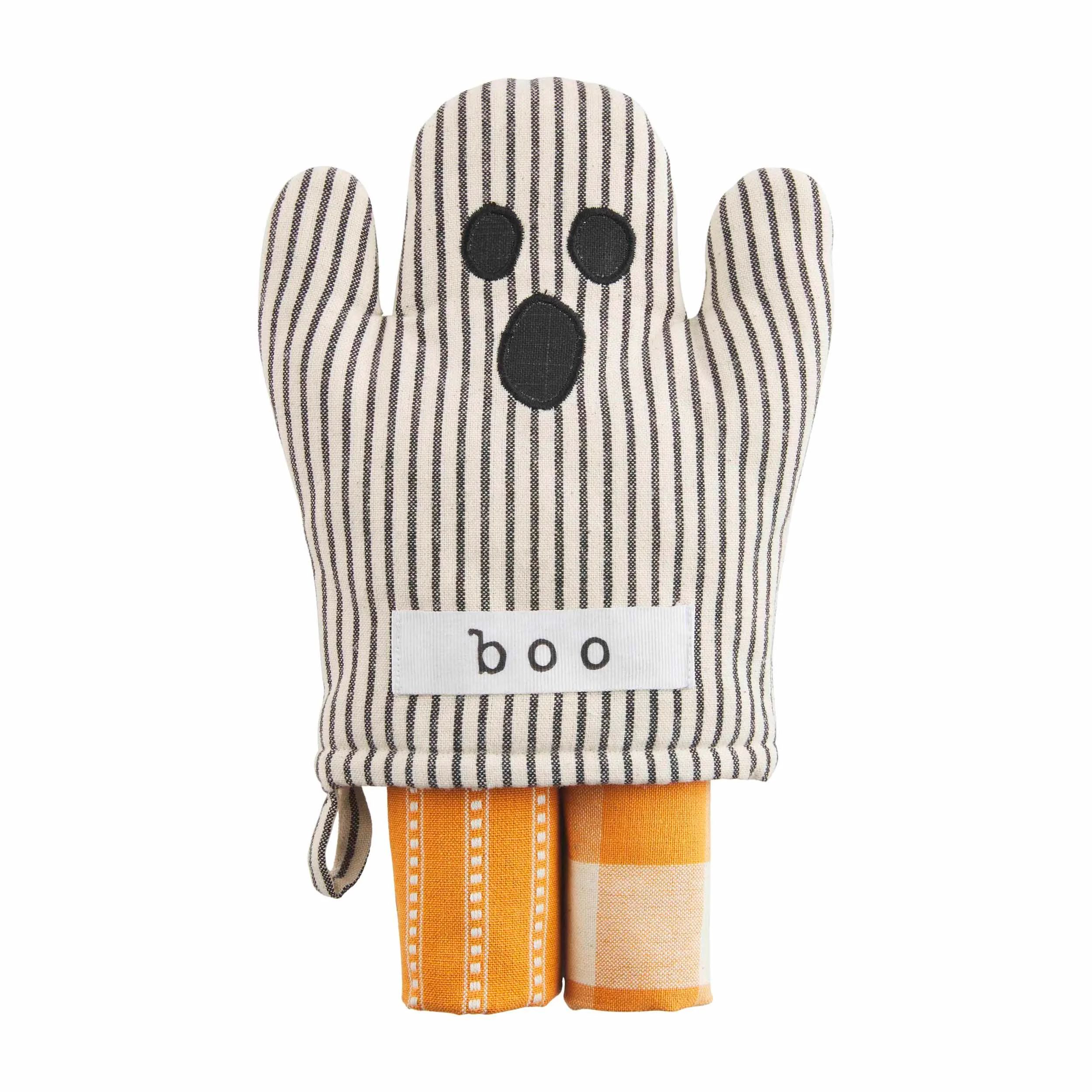 Ghost Halloween Oven Mitt and Towel Set | Mud Pie (US)