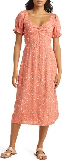 Fell For You Floral Midi Dress | Nordstrom