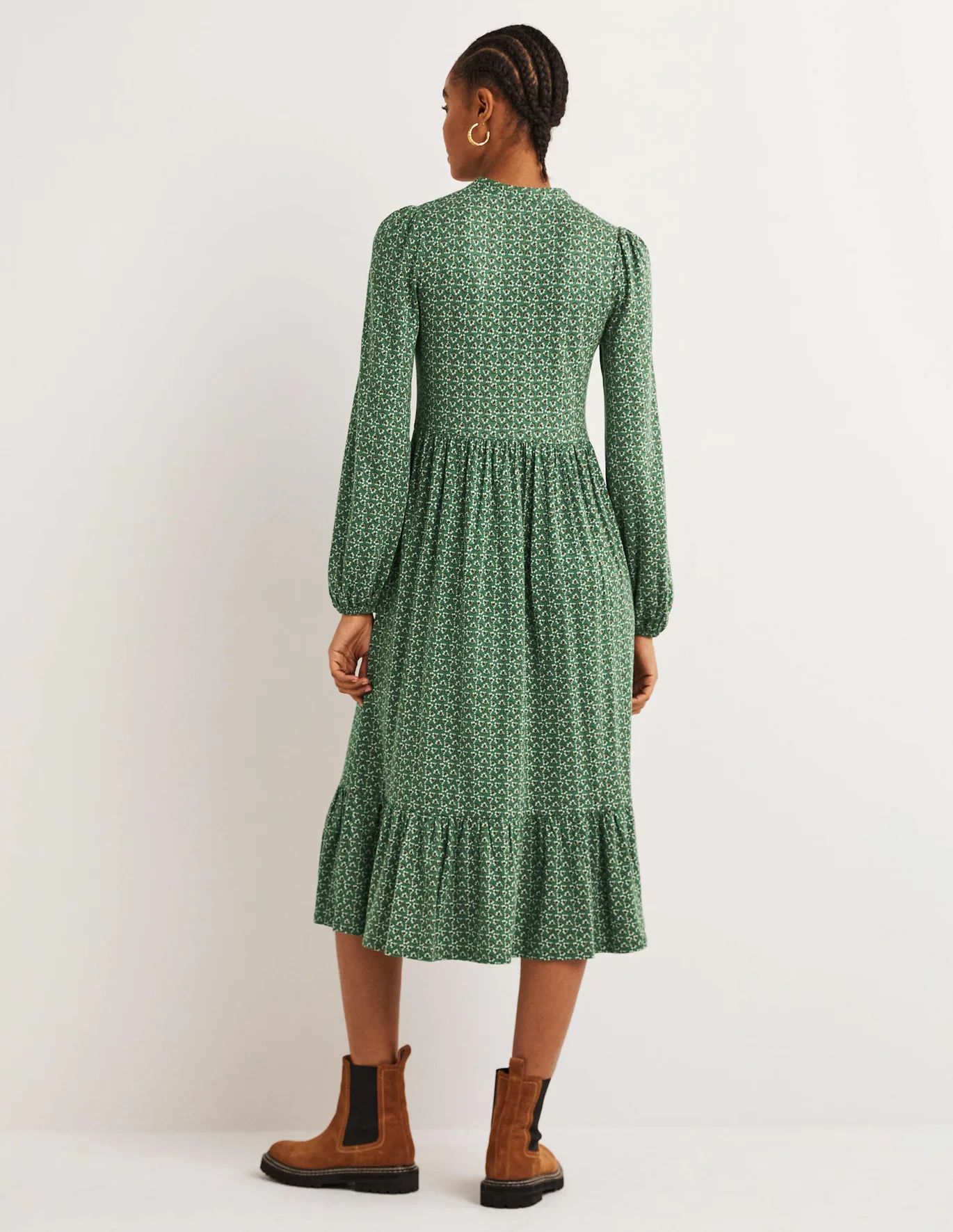 Buttoned Jersey Midi Dress | Boden (US)