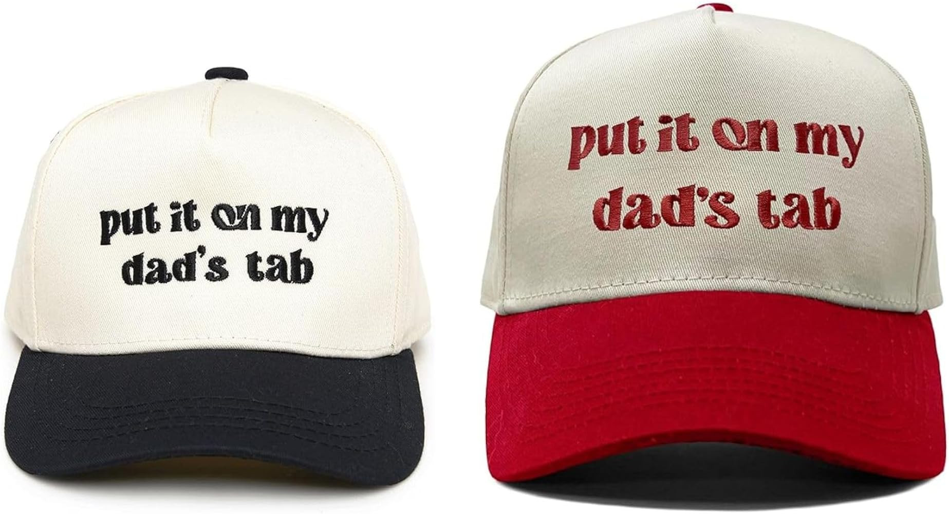 2 Pack: Infant & Adult Two Tone Caps - Put it On My Dad's Tab | Amazon (US)
