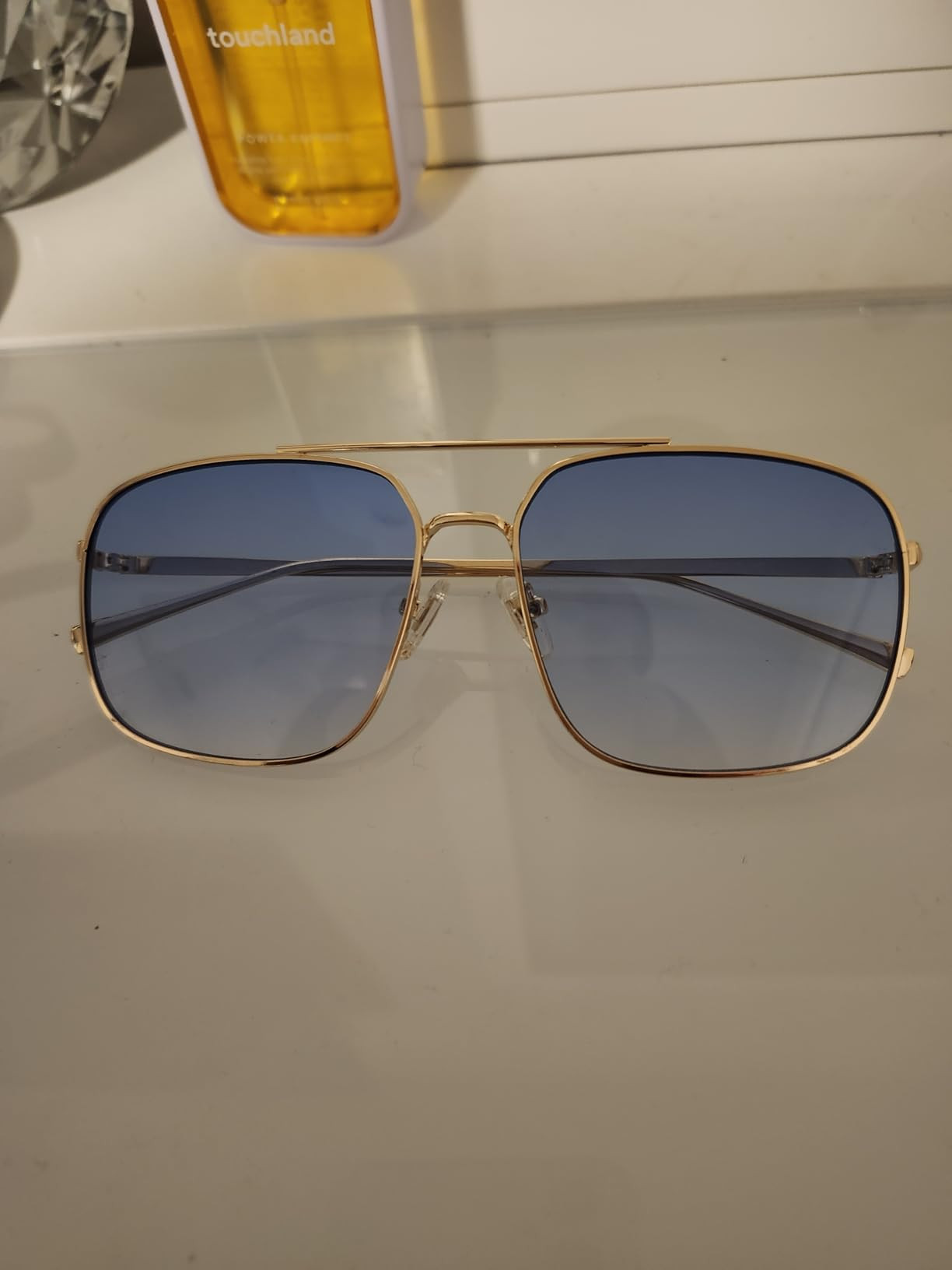 SOJOS Retro Square Aviator Sunglasses Womens Mens Aesthetic Y2k Light Lens Shades SJ1176 | Amazon (US)