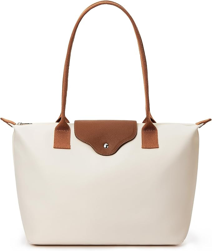 KALIDI FANCY FOREST Tote Bag for Women Nylon Top-Handle Purse,Shoulder Bag with Zipper Leisure Fo... | Amazon (US)