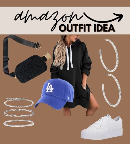 Amazon outfit idea, hoodie dress, sweatshirt dress, daily deals, Sherpa belt bag, amazon finds 

#LTKstyletip #LTKtravel #LTKunder50