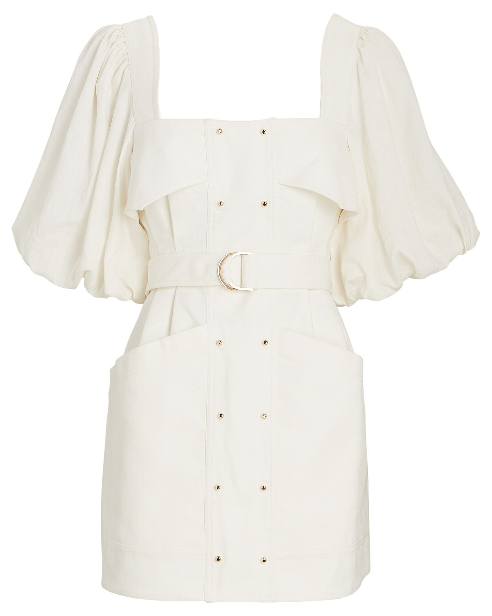 Lovell Belted Puff Sleeve Mini Dress | INTERMIX