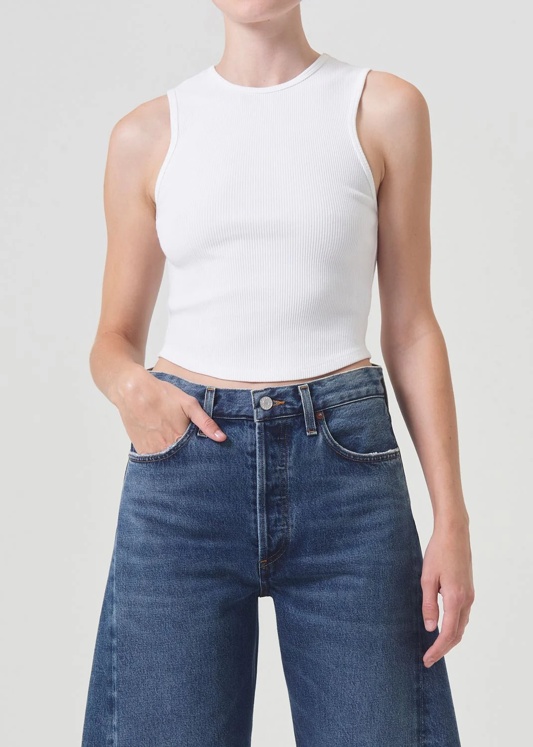 Nova Tank in White | AGOLDE