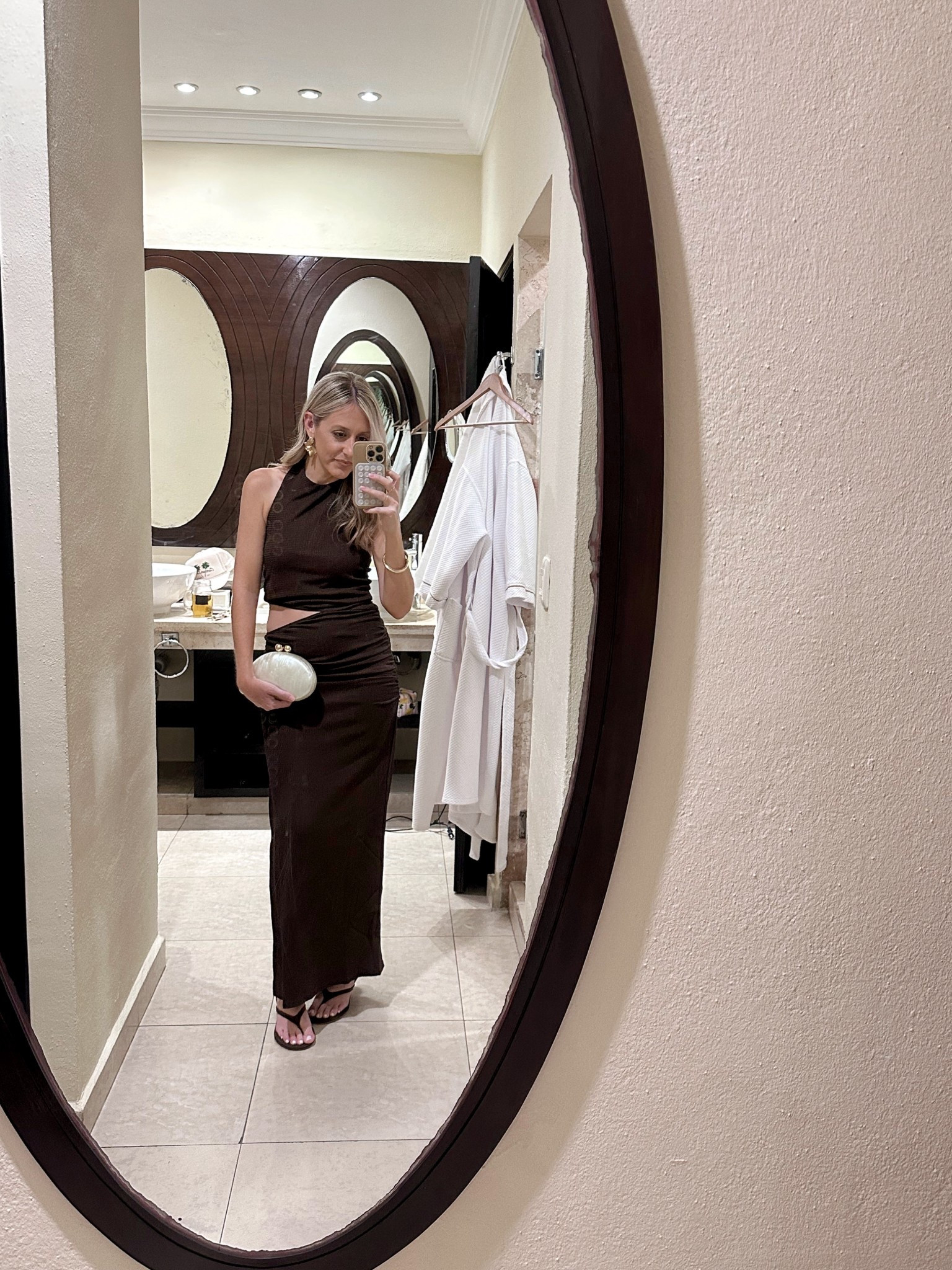 What I wore in Playa del Carmen Night 2 — Chose this fitted brown dress as my birthday dress and loved it so much! The slit and cutout detail added to the overall look. Fits true to size. 

Maxi dress
Cutout dress
Brown dress
Date night outfit
Dinner outfit
Birthday dress
Birthday outfit
Vacation outfit
Cruise outfit

#LTKOver40 #LTKStyleTip #LTKSeasonal