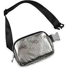 Amazon.com | ODODOS Mini Belt Bag with Adjustable Strap, PU Fanny Pack Small Waist Pouch for Work... | Amazon (US)