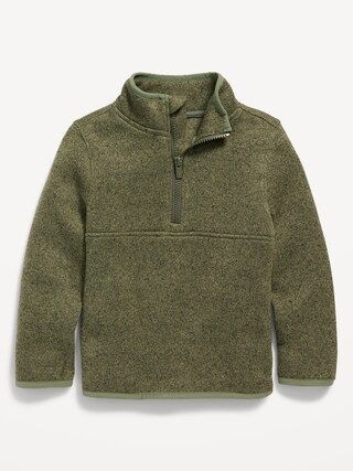 Unisex 1/4-Zip Sweater-Fleece Sweatshirt for Toddler | Old Navy (US)