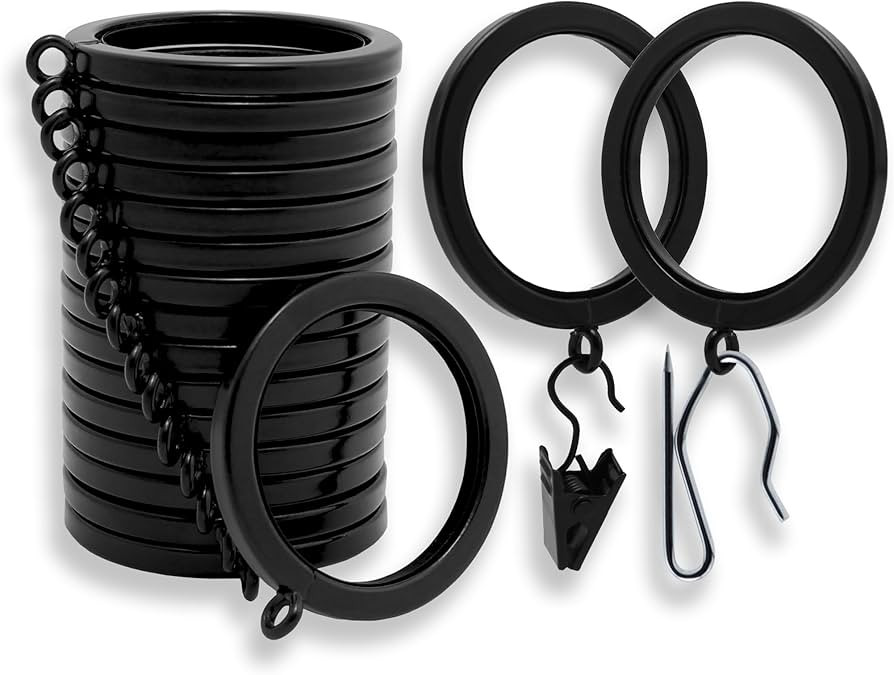 BlastHome® Luxury Curtain Rings – Premium Metal with Quiet, Smooth Nylon Inserts – Pinhooks ... | Amazon (US)