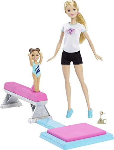 Barbie Doll as Gymnastic Teacher with Balance Beam and Student! [Amazon Exclusive] | Amazon (US)