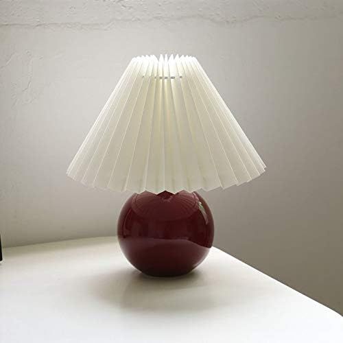 Korean Pleated Table Lamp Ins DIY Ceramic Table Lamps for Living Room Home Deco Cute Lamp with Tr... | Amazon (US)