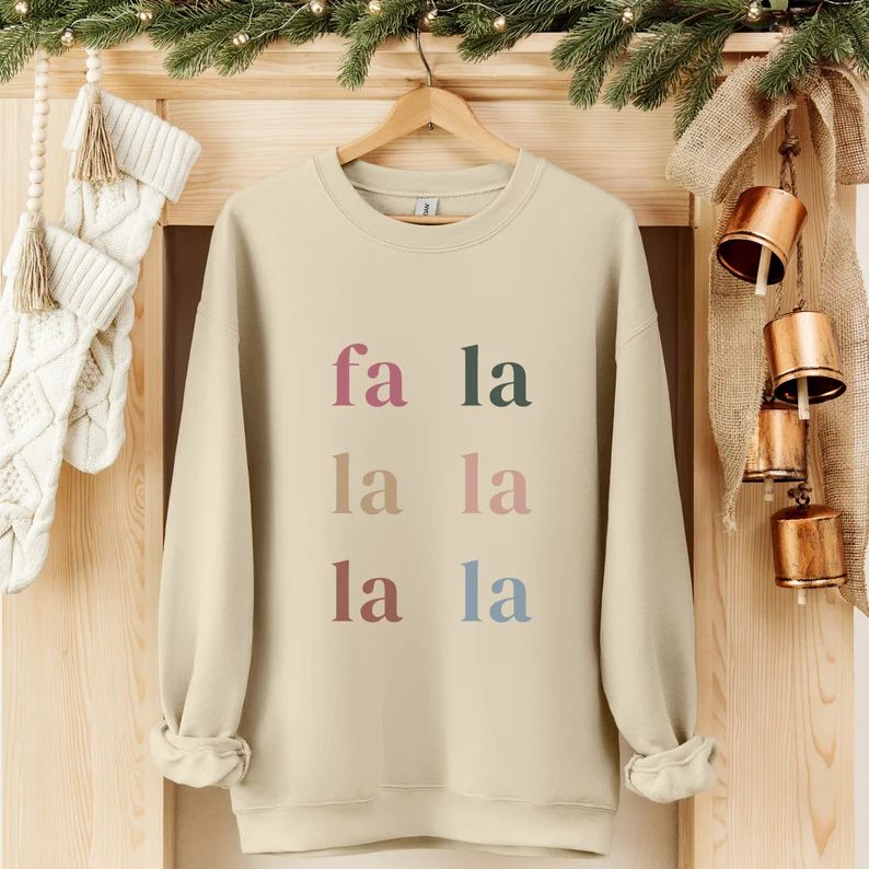 FA LA LA Sweatshirt Holiday Fun Sweatshirt Cute Holiday - Etsy | Etsy (US)