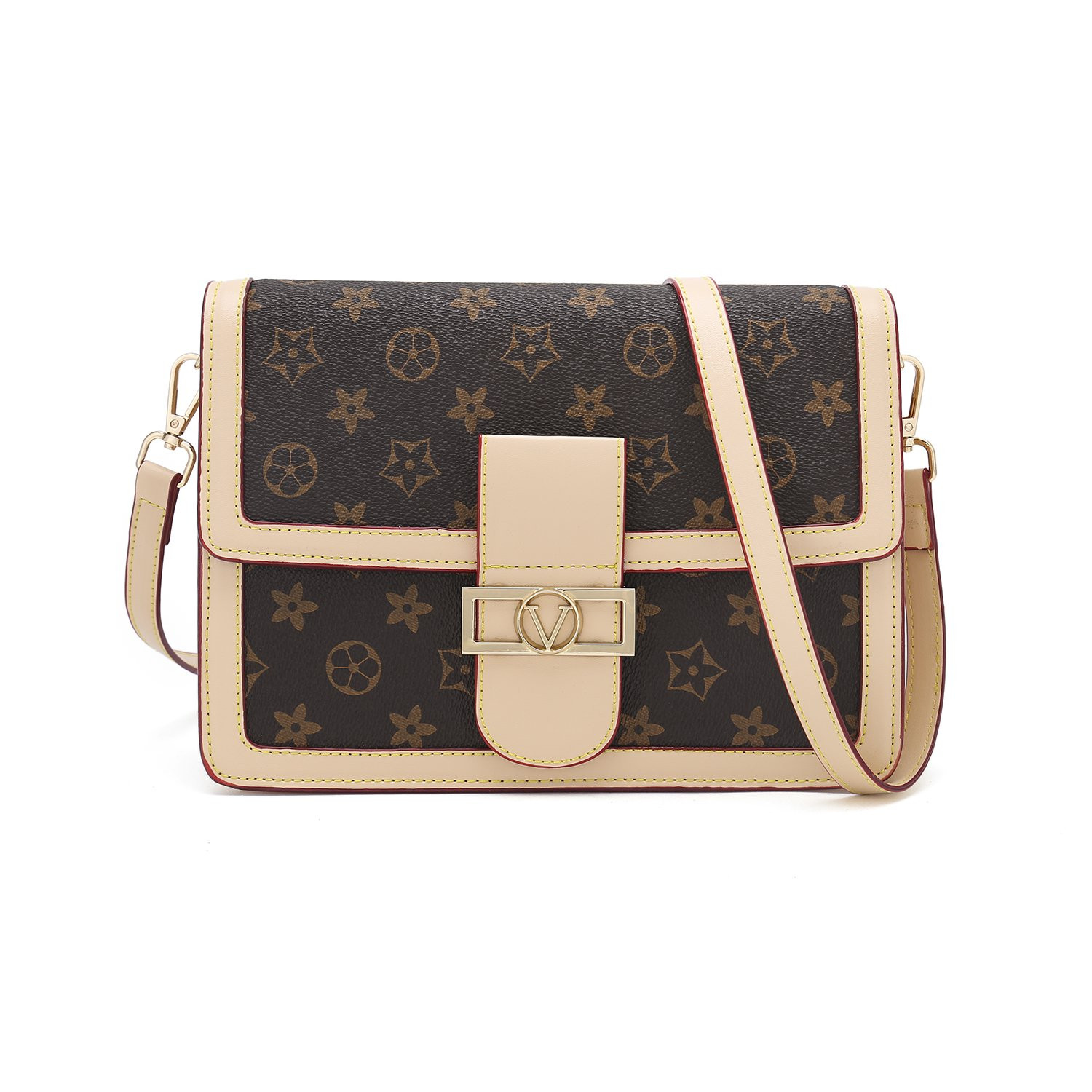 RICHPORTS Checkered Tote Shoulder Bag with inner pouch - PU Vegan Leather | Walmart (US)