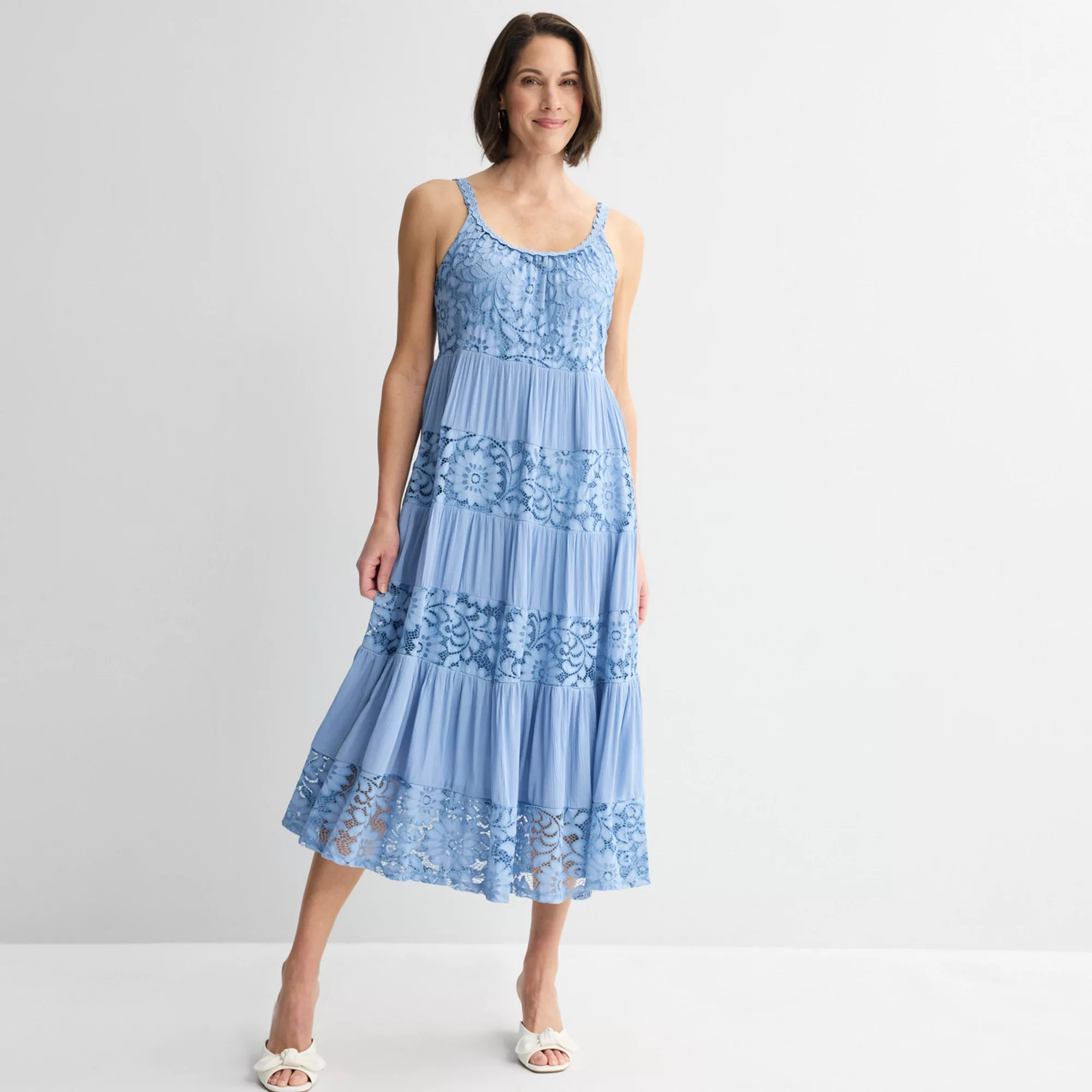 Women's Robbie Bee Scoop Neck Sleeveless Maxi Dress | Kohl's