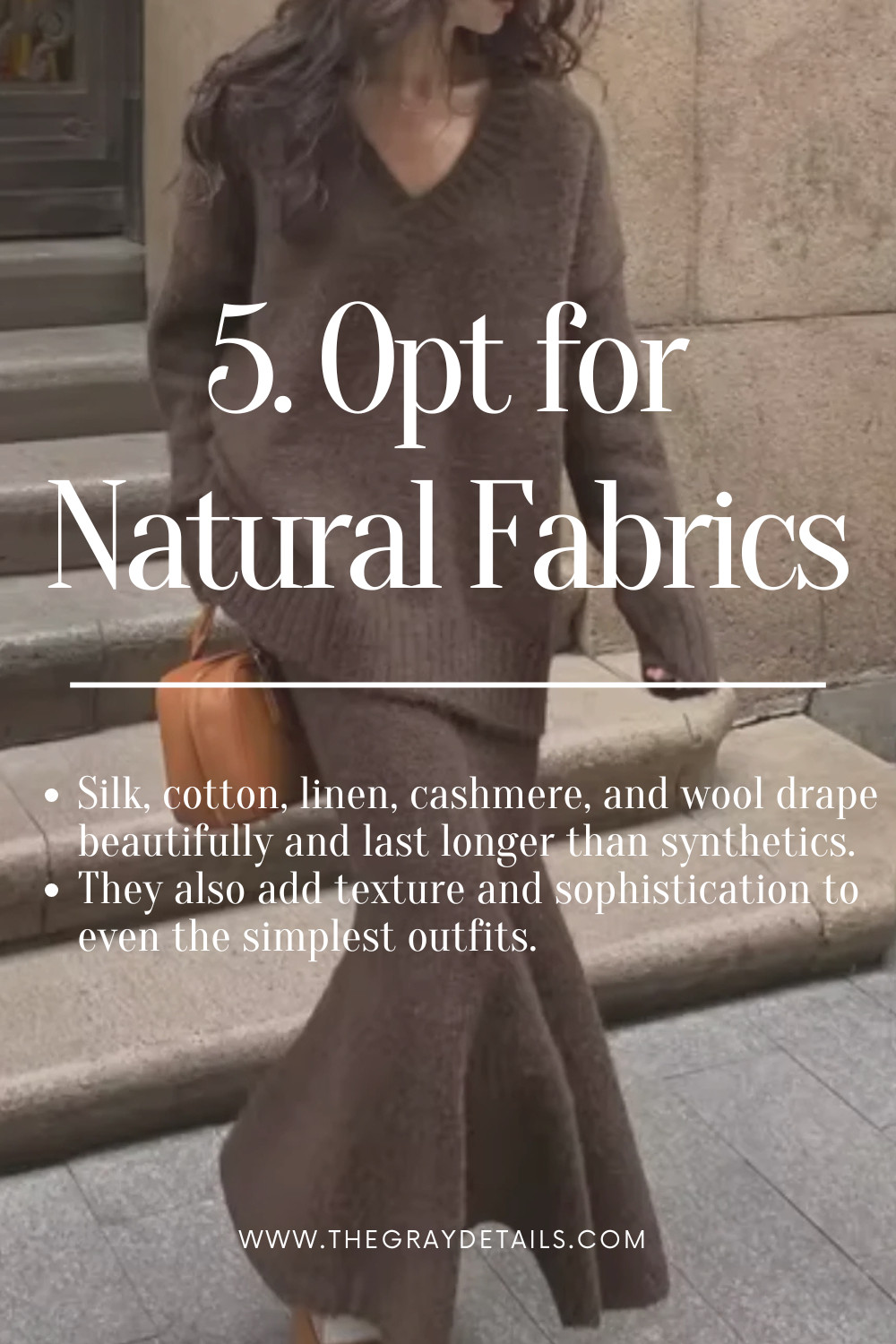 Silk, cotton, linen, cashmere, and wool drape beautifully and last longer than synthetics. They also add texture and sophistication to even the simplest outfits.
 

 #LTKSeasonal #LTKStyleTip #LTKWorkwear