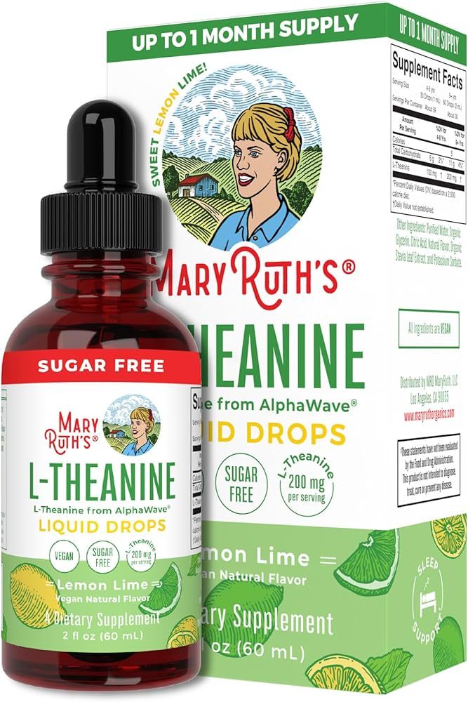 MaryRuth Organics | L Theanine 200mg Liquid Drops | Mood/Natural Sleep Support for Adults & Kids ... | Amazon (US)