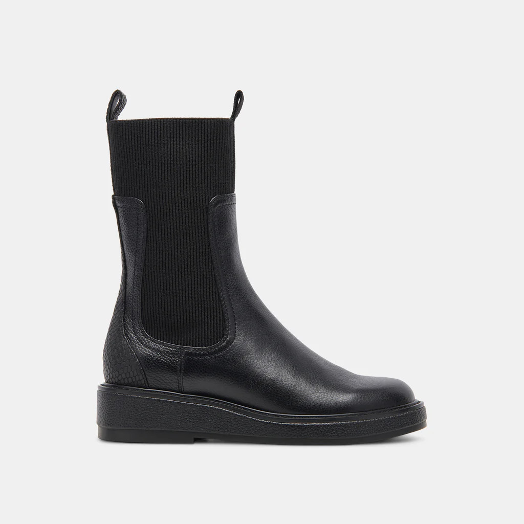 ELYSE H2O BOOTS BLACK LEATHER | DolceVita.com